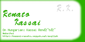 renato kassai business card